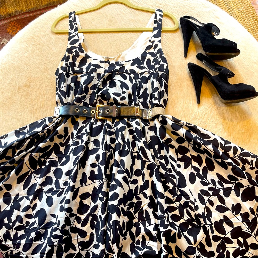 Vintage Dolce & Gabbana Midi Dress, Size 42, 100% Silk